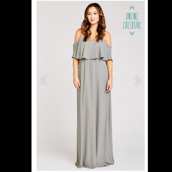 Gray Floor Length Dress - Picture 2 of 3